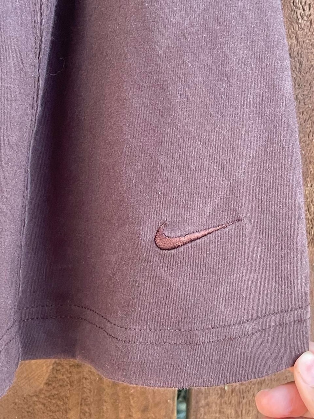 Nike Dri-Fit Brown Cotton Blend Sporty Skater Tennis Skirt, Drawstrings Sz Lg - Picture 3 of 6